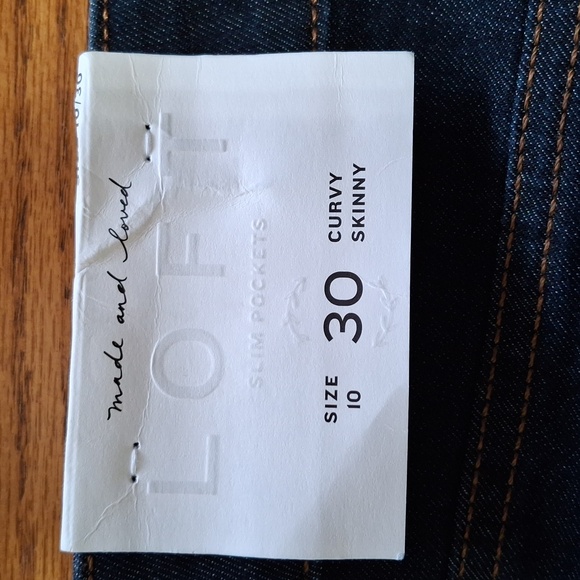 LOFT Curvy Skinny Dark Indigo Jeans - Picture 5 of 6